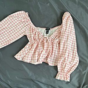tie front ruched croptop
